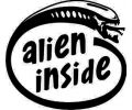 Sticker Alien inside - Stickere personalizate
