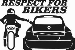 Respect for bikers - Megane 2 - Stickere personalizate